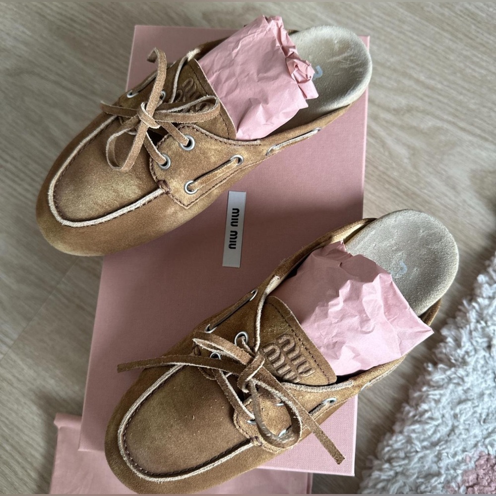 Miu Miu Boat shoes loafers size 37